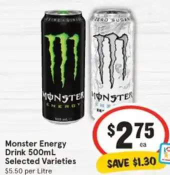 IGA Monster Energy Drink offer