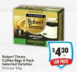 IGA Robert Timms Coffee Bags offer