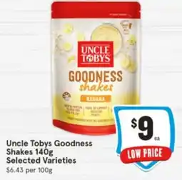 IGA Uncle Tobys Goodness Shakes offer