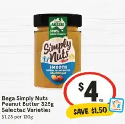 IGA Bega Simply Nuts Peanut offer