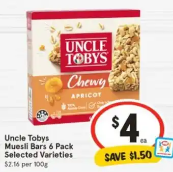 IGA Uncle Tobys Muesli Bars offer