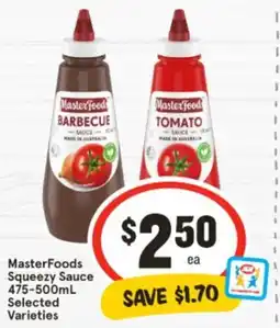 IGA MasterFoods Squeezy Sauce offer