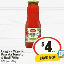 IGA Leggo's Organic Passata Tomato & Basil offer