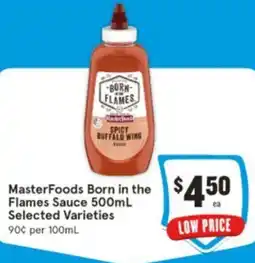 IGA MasterFoods Born in the Flames Sauce offer