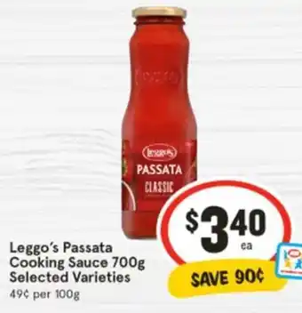 IGA Leggos passata classic Cooking Sauce offer