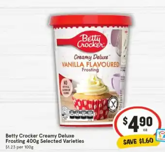 IGA Betty Crocker Creamy Deluxe Frosting offer