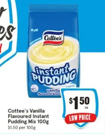 IGA Cottee's Vanilla Flavoured Instant Pudding Mix offer