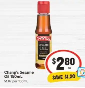 IGA Chang's Sesame Oil offer