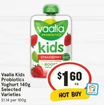 IGA Vaalia Kids Probiotics Yoghurt offer