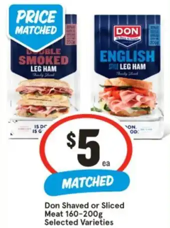 IGA Don Shaved or Sliced Meat offer