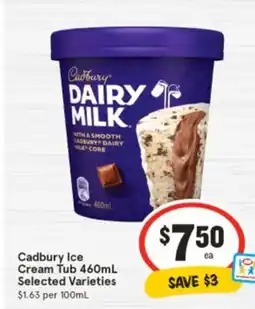 IGA Cadbury Ice Cream Tub offer