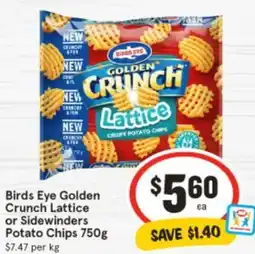 IGA Birds Eye Golden Crunch Lattice or Sidewinders Potato Chips offer