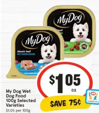 IGA My Dog Wet Dog Food offer