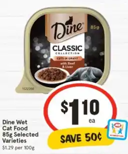 IGA Dine Wet Cat Food offer