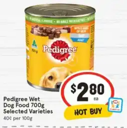 IGA Pedigree Wet Dog Food offer