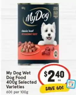 IGA My Dog Wet Dog Food offer