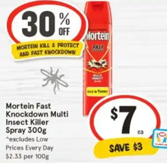 IGA Mortein Fast Knockdown Multi Insect Killer Spray offer