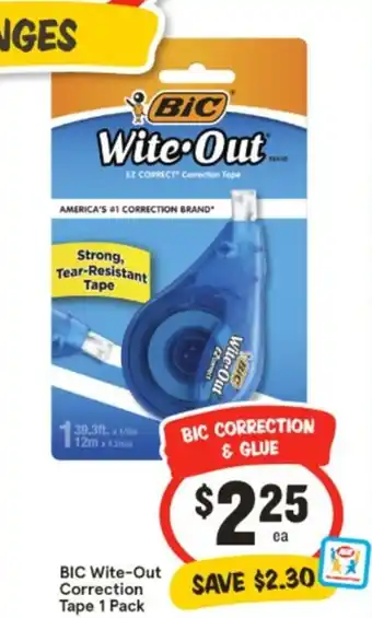 IGA BIC Wite-Out Correction Tape offer