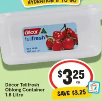 IGA Décor Tellfresh Oblong Container offer