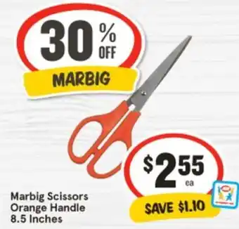 IGA Marbig Scissors Orange Handle offer