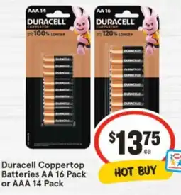 IGA Duracell Coppertop Batteries AA offer