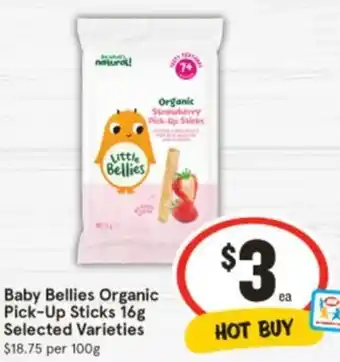 IGA Baby Bellies Organic Pick-Up Sticks offer