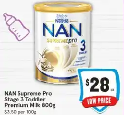 IGA Nan supreme pro stage 3 toddler premium milk offer