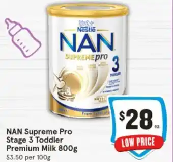 IGA Nan supreme pro stage 3 toddler premium milk offer