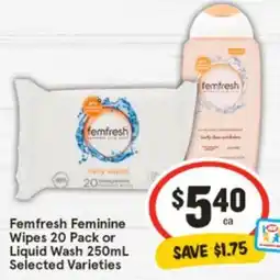 IGA Femfresh Feminine I Wipes offer