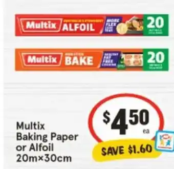 IGA Multix Baking Paper or Alfoil offer