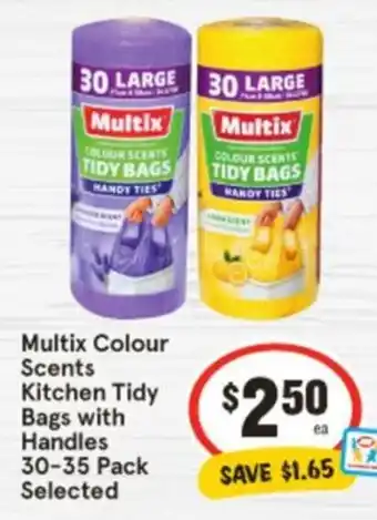 IGA Multix Colour Scents Kitchen Tidy Bags with Handles offer