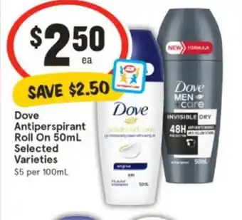 IGA Dove Antiperspirant Roll On offer