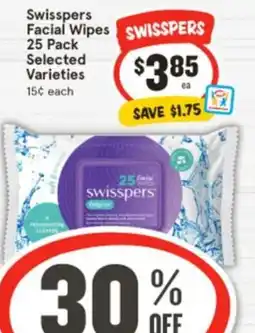 IGA Swisspers facial wipes swisspers offer