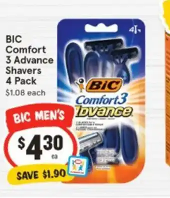 IGA BIC Comfort 3 Advance Shavers offer