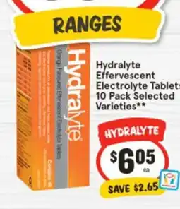 IGA Hydralyte Effervescent Electrolyte Tablets offer