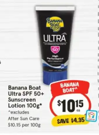 IGA Banana Boat Ultra SPF 50+ Sunscreen Lotion offer