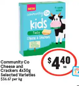 IGA Community Co Cheese and Crackers offer