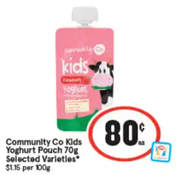 IGA Community Co Kids Yoghurt Pouch offer