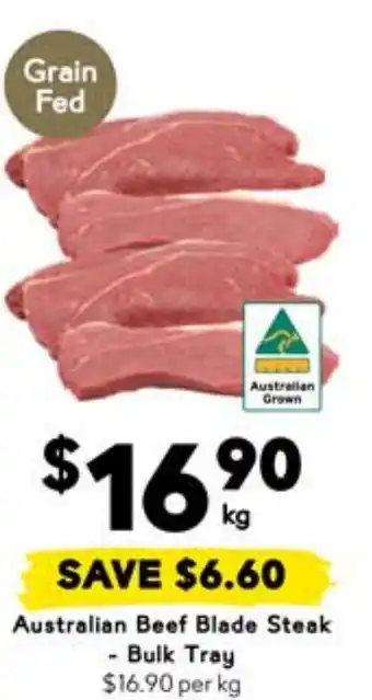 Drakes Australian Beef Blade Steak -Bulk Tray offer