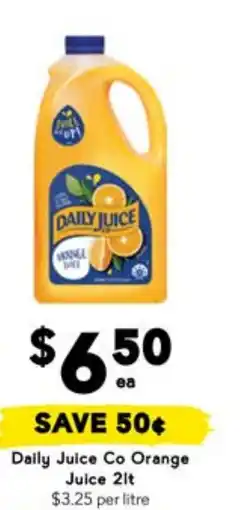 Drakes Daily Juice Co Orange Juice offer