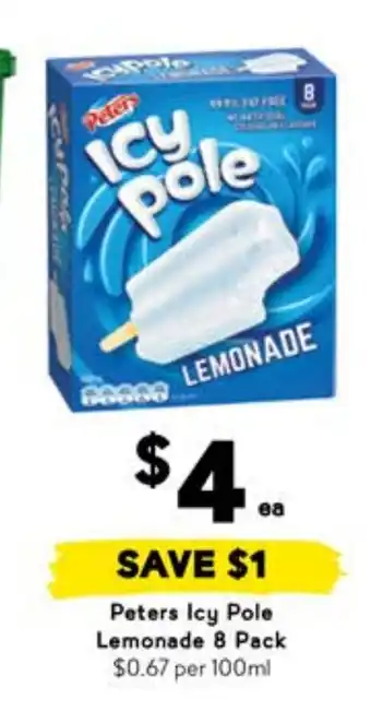 Drakes Peters Icy Pole Lemonade offer