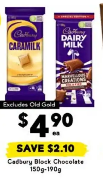 Drakes Cadbury Block Chocolate offer