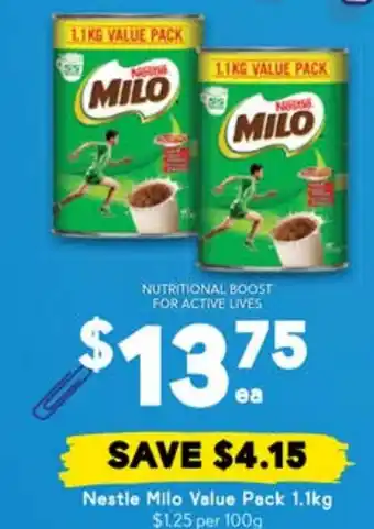 Drakes Nestle Milo Value Pack offer