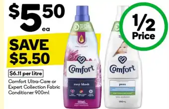 Woolworths Comfort Ultra-Care or Expert Collection Fabric Conditioner offer