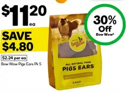 Woolworths Bow Wow Pigs Ears offer