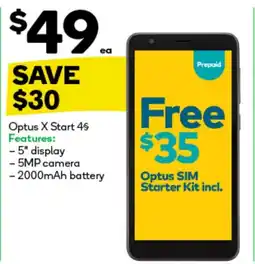 Woolworths Optus X Start 4 offer