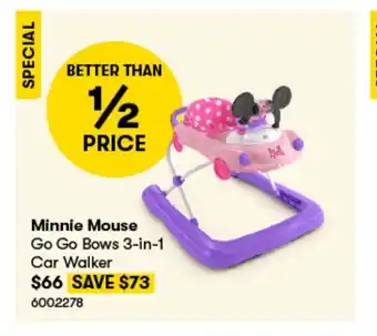 Woolworths Go Go Bows 3-in-1 Car Walker offer