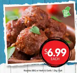 Spudshed Rissoles BBQ or Herb & Garlic offer