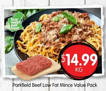 Spudshed Parkfield Beef Low Fat Mince offer