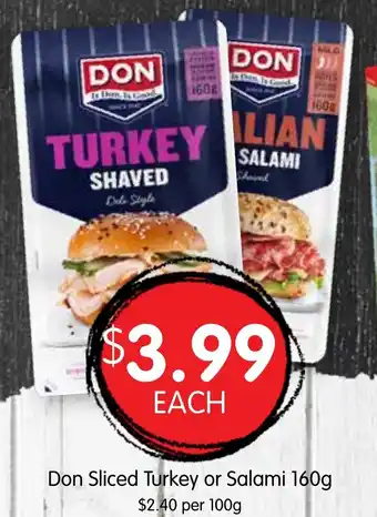 Spudshed Sliced Turkey or Salami offer